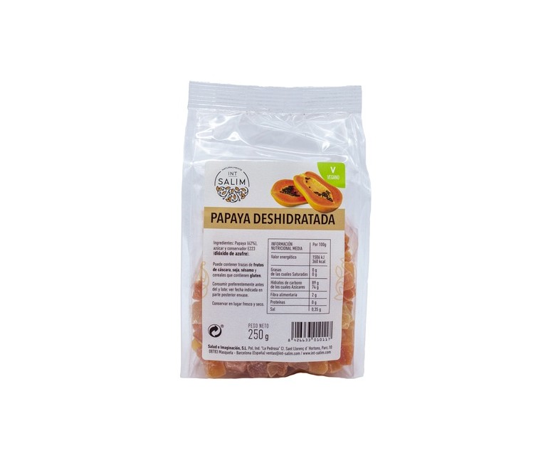 Papaya Deshidratada 250 g Int-Salim