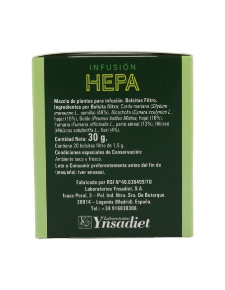 Infusiones Hp (Hepática) 20 bolsitas infusoras Fitosol
