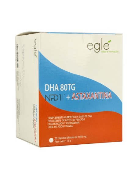 DHA / NPD1 80TG Astaxantina 60 cápsulas Egle