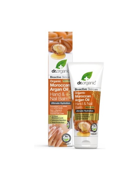Crema de manos aceite de argán 100 ml de crema Dr. Organic