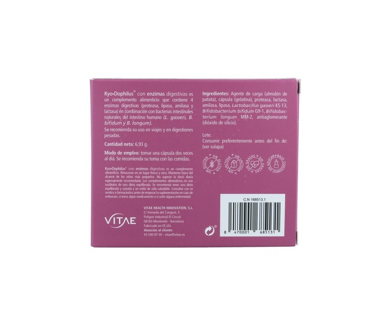 IntestVita Enzymes 15 cápsulas 15 cápsulas Vitae