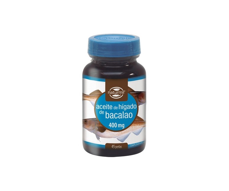 Aceite de Hígado de Bacalao 45 cápsulas de 400mg Naturmil