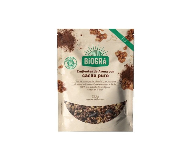 Crujientes de Avena con Cacao Puro 325 g Biográ