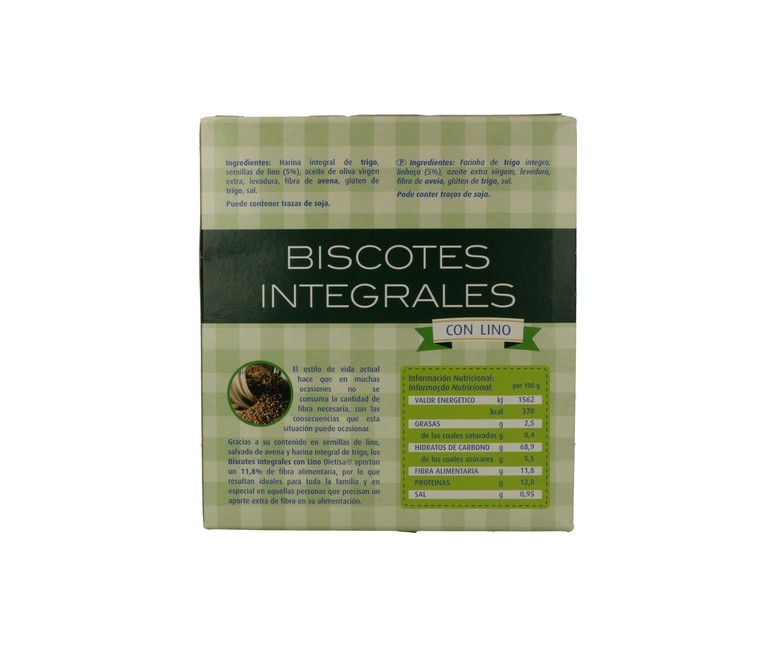 Biscote Lino 270 g Dietisa