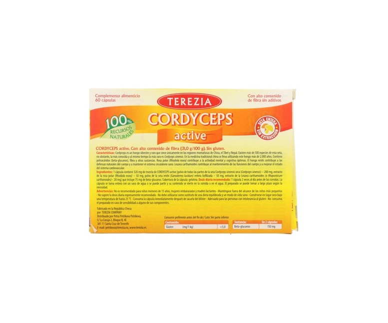 Cordyceps Active 60 cápsulas Terezia Company