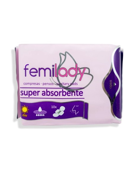 Compresas de día ocho capas 10 unidades Femilady