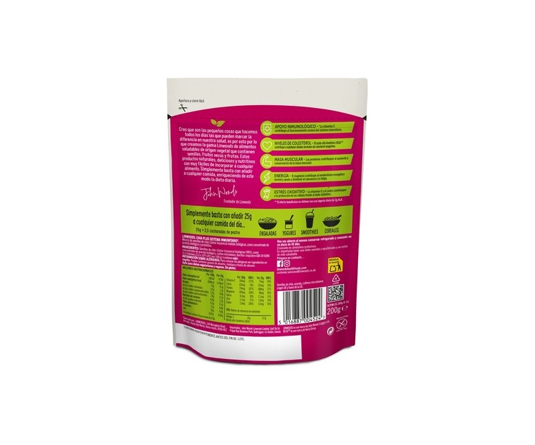 Chía Plus sistema inmunitario 200 g Linwoods