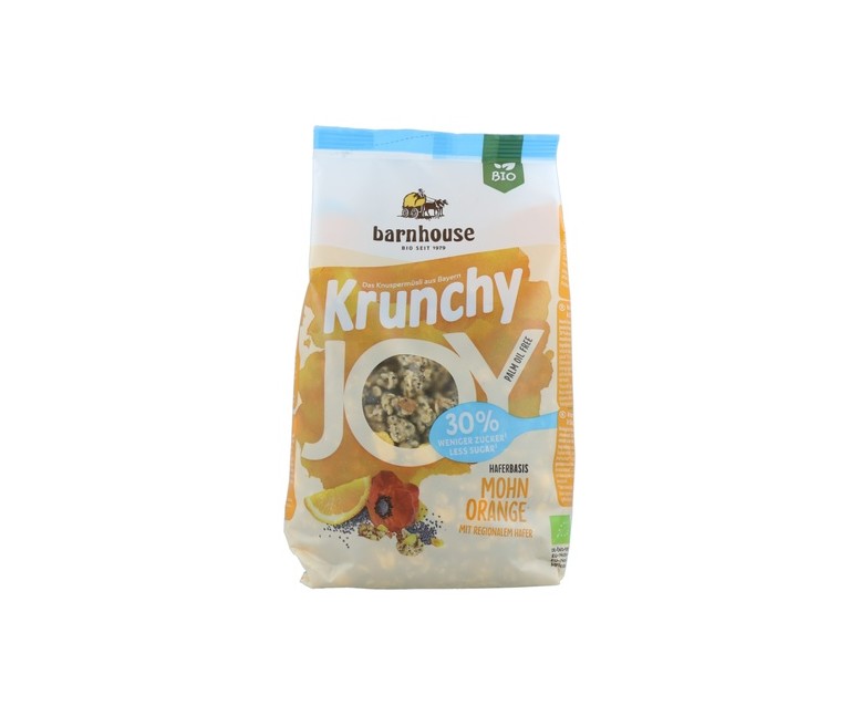Muesli krunchy Joy amapola y naranja 375 g Barnhouse