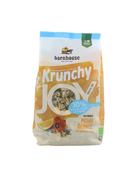 Muesli krunchy Joy amapola y naranja 375 g Barnhouse