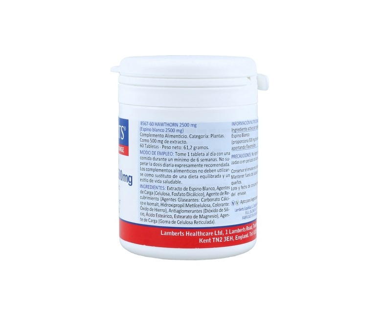 Espino Blanco 60 tabletas de 2500mg Lamberts