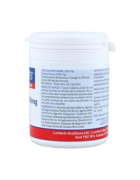 Espino Blanco 60 tabletas de 2500mg Lamberts