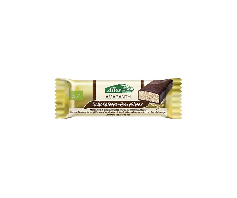 Pack Barrita de Amaranto con Chocolate Negro Bio 24 barritas de 25g Allos