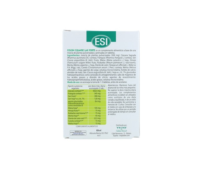 Colon Cleanse Lax Forte 30 tabletas ESI