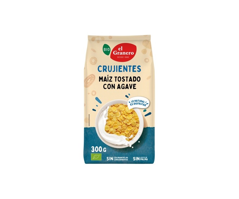 Copos de Maíz Tostado con Agave Bio 300 g El Granero Integral