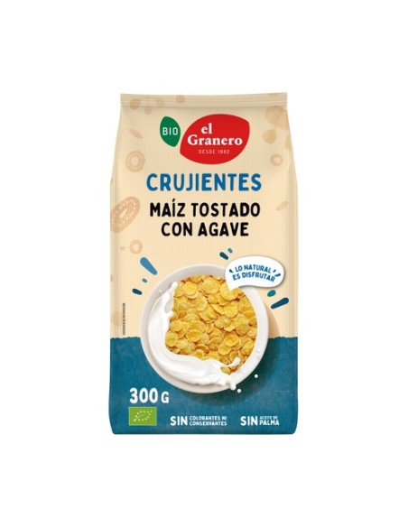 Copos de Maíz Tostado con Agave Bio 300 g El Granero Integral