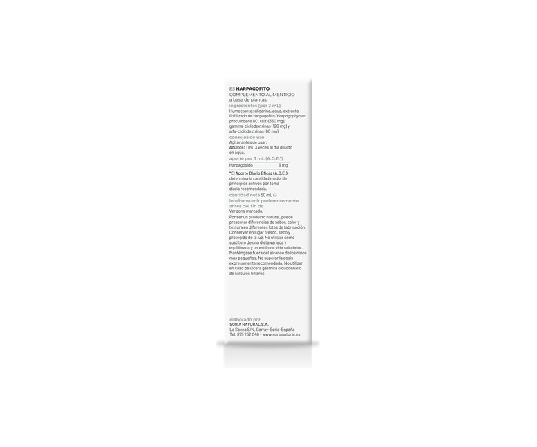 Extracto Natural de Harpagofito (Fórmula XXI) 50 ml Soria Natural