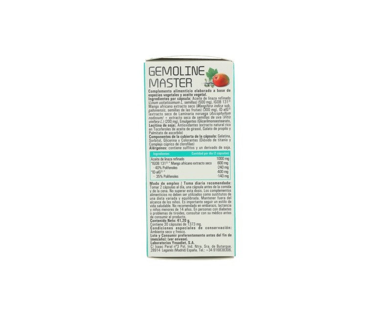 Gemoline Master 30 cápsulas Ynsadiet