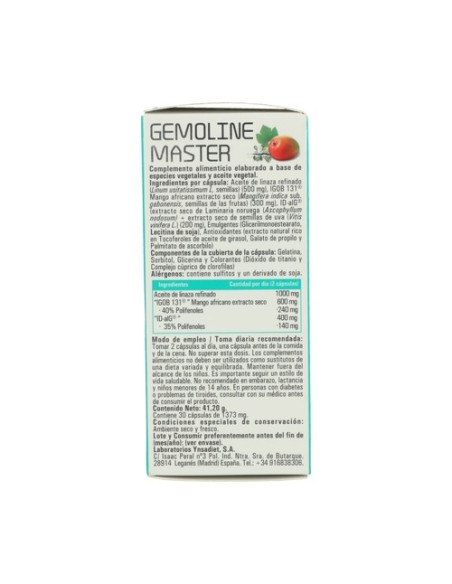 Gemoline Master 30 cápsulas Ynsadiet