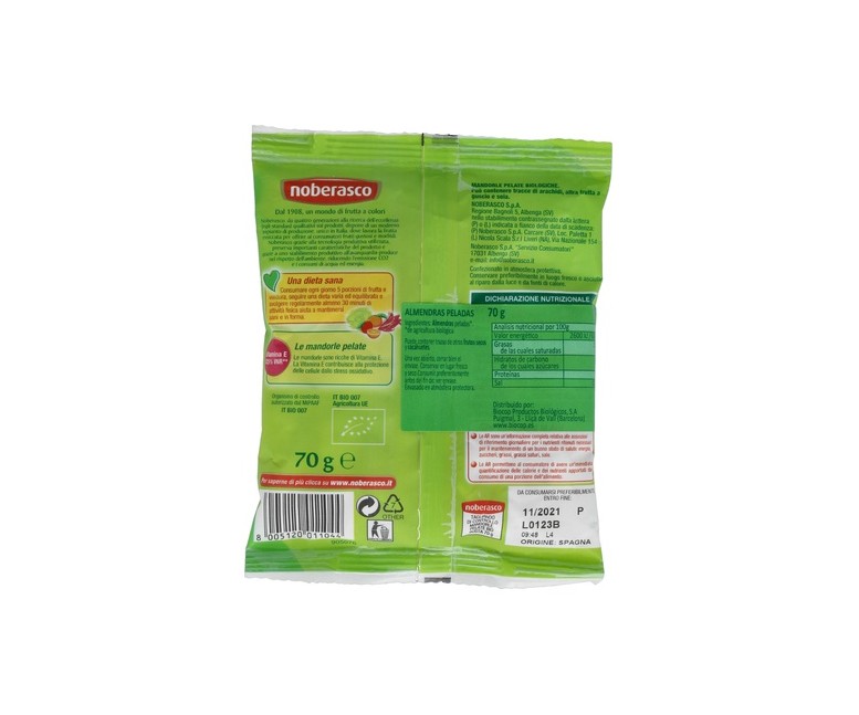 Almendras Peladas Noberasco 70 g Noberasco