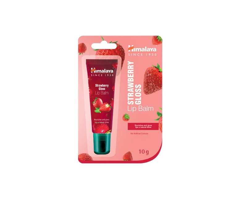 Bálsamo labial gel con brillo de fresa 10 g Himalaya Herbals