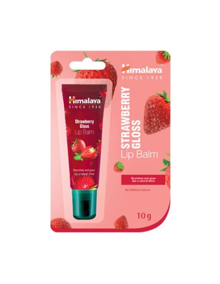 Bálsamo labial gel con brillo de fresa 10 g Himalaya Herbals