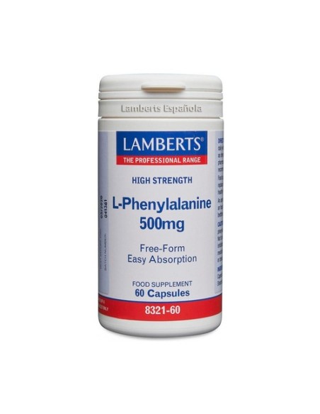L-Fenilalanina 60 cápsulas de 500mg Lamberts
