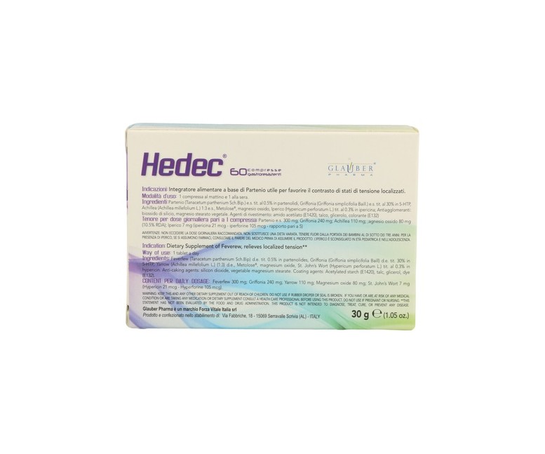 Hedec 60 comprimidos Glauber Pharma
