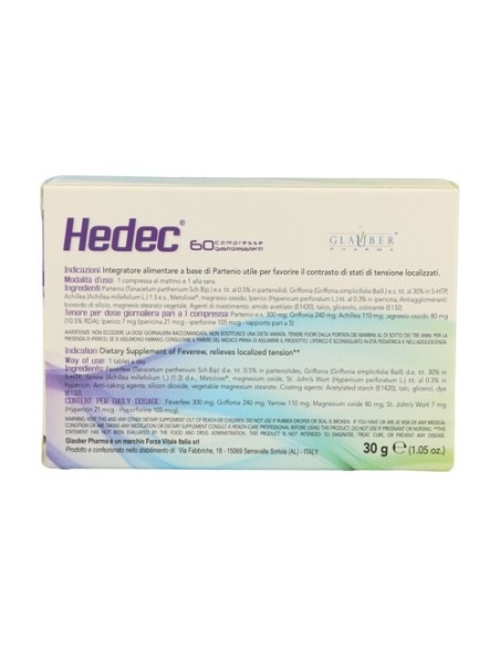 Hedec 60 comprimidos Glauber Pharma