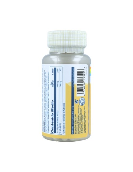 Vitamina D3 + K2 60 cápsulas vegetales Solaray