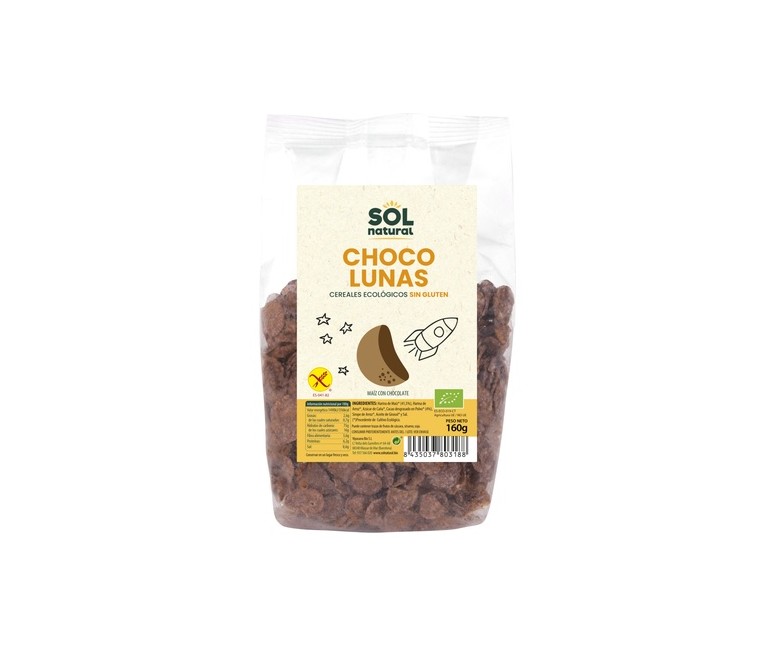 Cereales Choco Lunas sin gluten Bio 160 g (Chocolate) Sol Natural