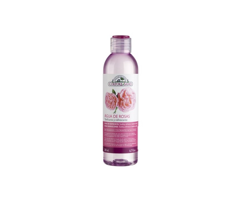 Agua Tónico De Rosa Damascena 200 ml de agua floral Corpore Sano