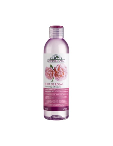 Agua Tónico De Rosa Damascena 200 ml de agua floral Corpore Sano
