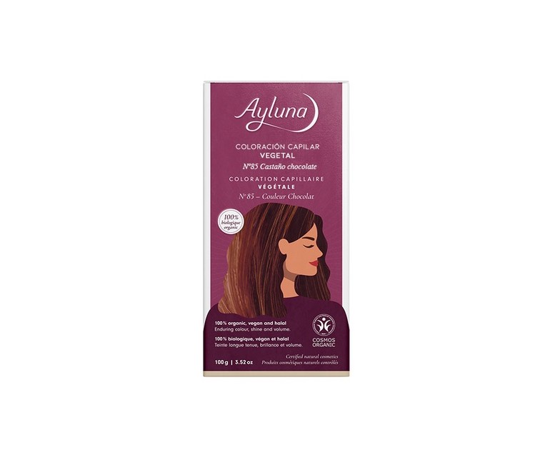 Colorante vegetal 85 castaño chocolate 100 g de polvo Ayluna