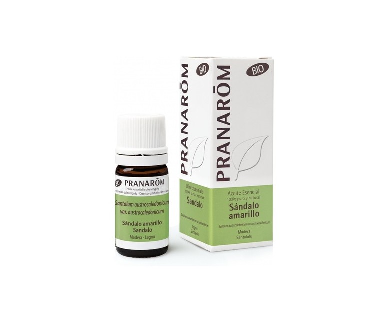 Aceite esencial de sándalo amarillo madera bio 5 ml de aceite esencial Pranarom