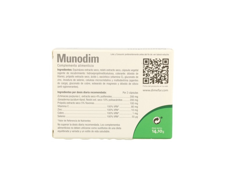 Munodim 30 cápsulas de 470mg Dimefar