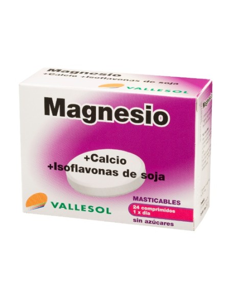 Magnesio, Calcio, Isoflavonas 24 comprimidos Vallesol