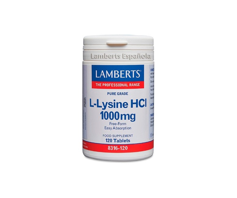 L-Lisina hci 120 tabletas de 1000mg Lamberts