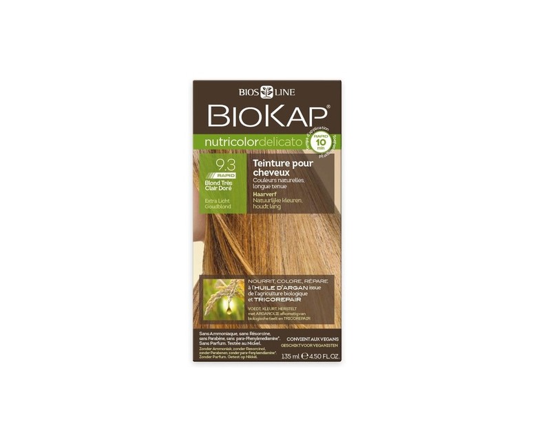Tinte Delicato 9.30 rubio dorado muy claro 140 ml (Rubio) Biokap