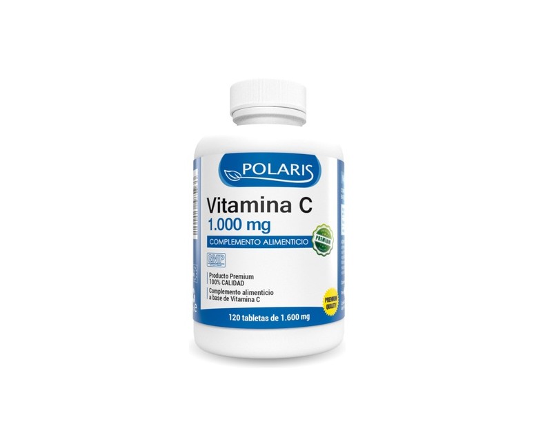 Vitamina C 120 tabletas de 1000mg Polaris Formula