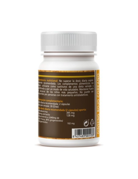 Ginseng Rojo Coreano 60 cápsulas Sotya
