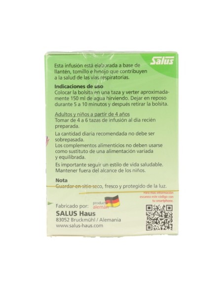 Infusión alpenkraft 15 bolsitas infusoras Salus