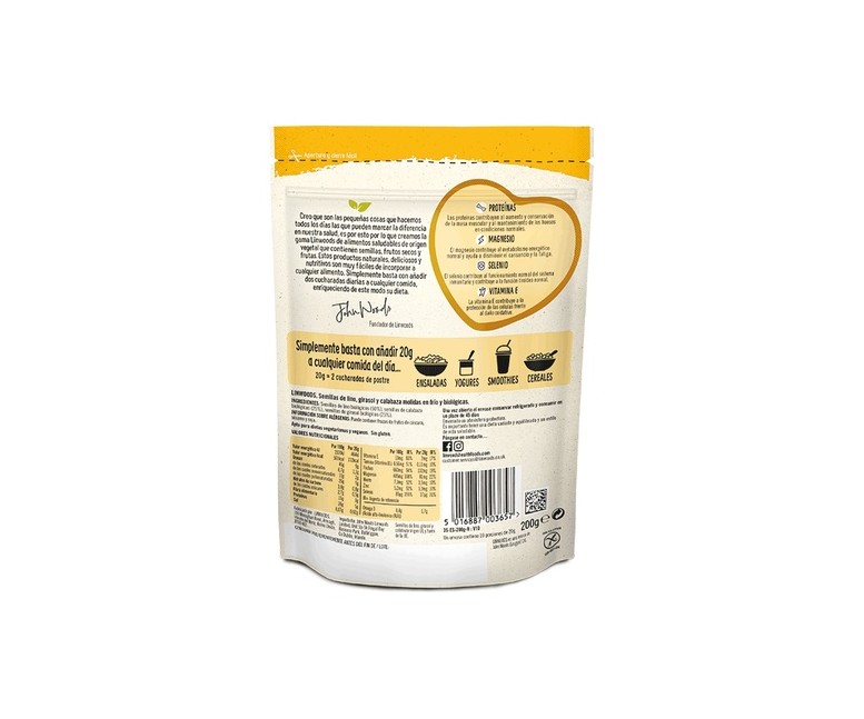 Semillas de Lino, Calabaza y Girasol 200 g Linwoods