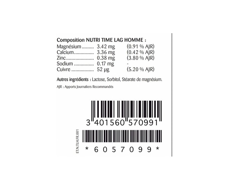 Nutri time lag hombre 70 cápsulas vegetales Activa