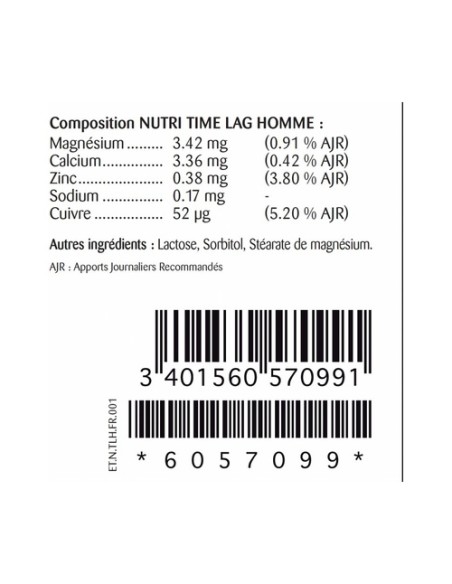 Nutri time lag hombre 70 cápsulas vegetales Activa