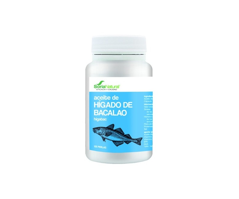Higabac Aceite de Hígado de Bacalao 125 perlas de 400mg Soria Natural