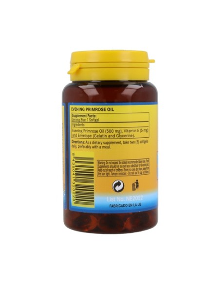 Aceite de onagra (10%GLA) 100 perlas de 500mg Nature essential