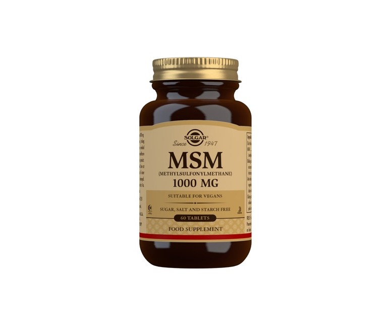 MSM (Metilsulfonilmetano) 60 comprimidos de 1000mg Solgar