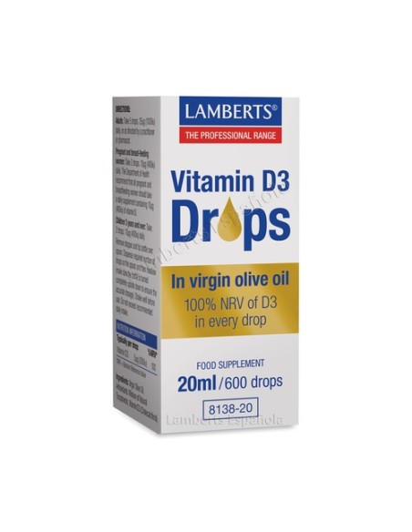 Vitamina D3 (gotas) 20 ml Lamberts