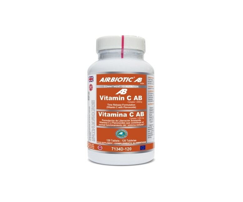 Vit C AB Complex (Liberación Sostenida) 120 comprimidos de 1000mg Airbiotic