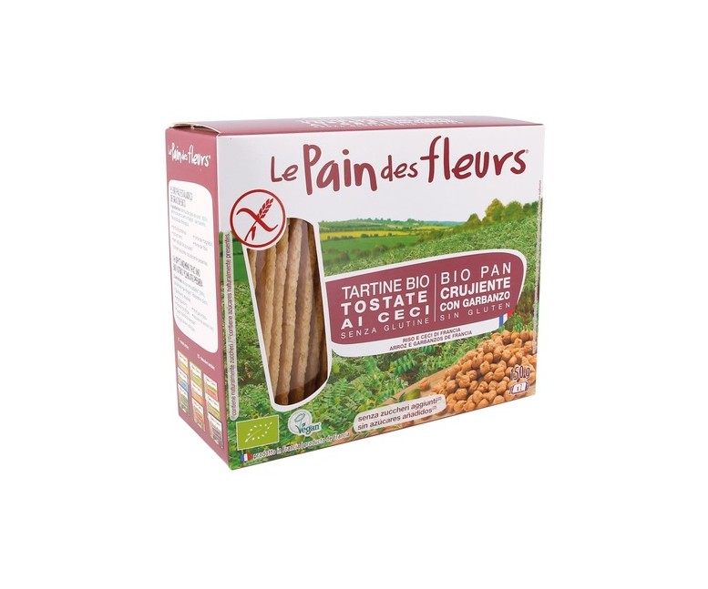 Tostadas Crujientes de Garbanzos Bio Sin Gluten 150 g Le Pain des Fleurs